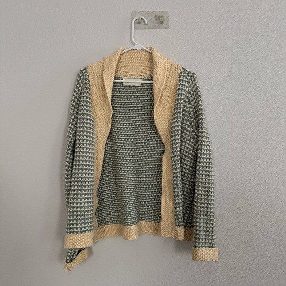 THE GREAT. the minicheck lodge cardigan in morning sky 0 XS - Picture 6 of 10